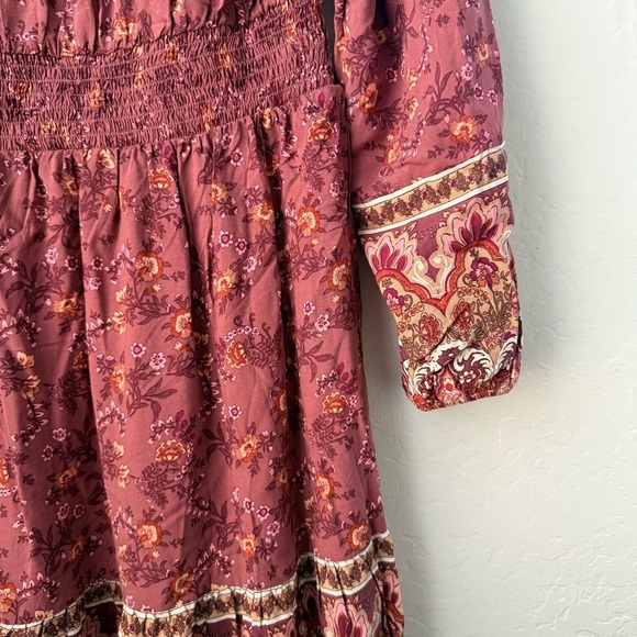 Lucky Brand | Floral Bohemian Boho Western Dress - Picture 8 of 9